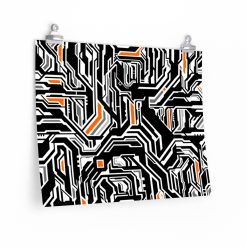 "Circuit" - Premium Matte Poster (Orange)