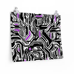 "Circuit" - Premium Matte Poster (Purple)